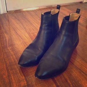 I.Crew black leather Chelsea boots